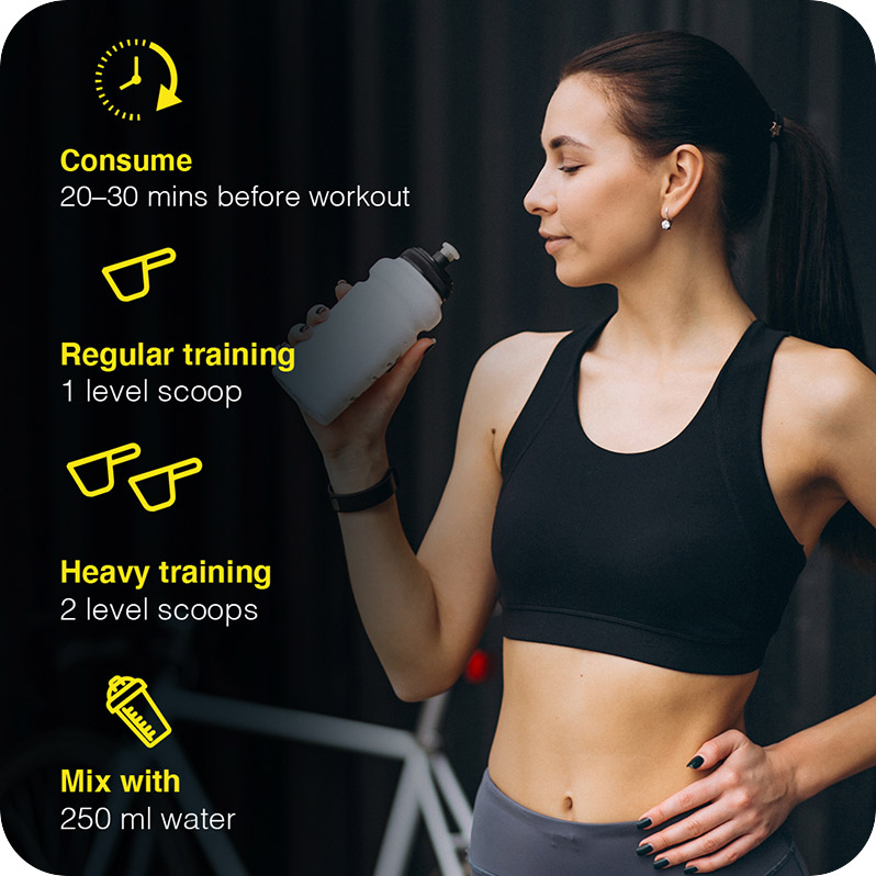 Female athlete demonstrating strength training with STORM pre-workout benefits